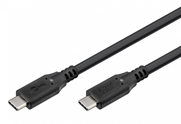 GOOBAY καλώδιο USB-C 74196, USB4, 100W, 20Gbps, 4K/60Hz, 1.5m, μαύρο 74196