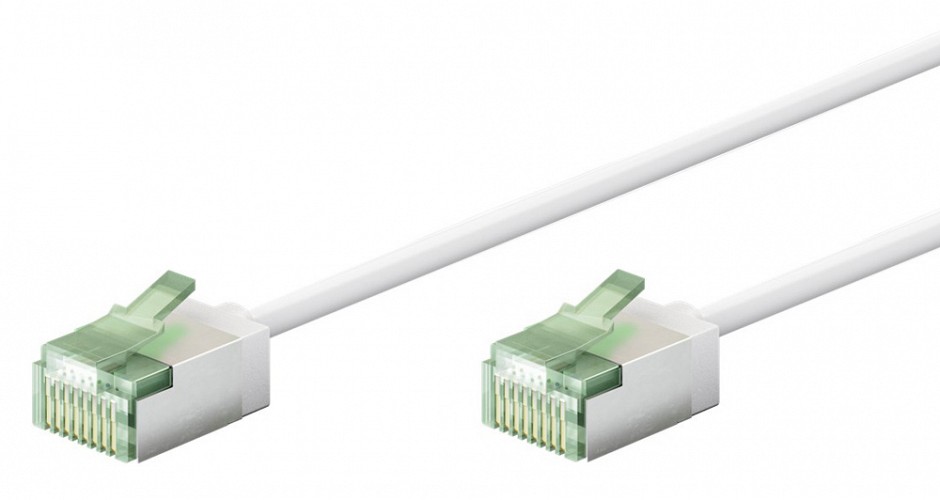 GOOBAY καλώδιο δικτύου 74363, CAT 8.1 U/FTP, slim, copper, 2000MHz, 5m, λευκό 74363