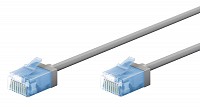 GOOBAY καλώδιο δικτύου 74224, CAT 6A U/UTP, slim, copper, 500MHz, 3m, γκρι 74224
