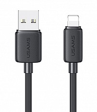 USAMS καλώδιο Lightning σε USB US-SJ689, 12W, 480Mbps, 1m, μαύρο SJ689USB01