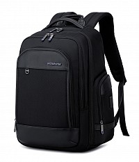 ARCTIC HUNTER τσάντα πλάτης B00683 με θήκη laptop 15.6, USB, 20.5L, μαύρη B00683-BK