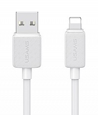 USAMS καλώδιο Lightning σε USB US-SJ689, 12W, 480Mbps, 1m, λευκό SJ689USB02