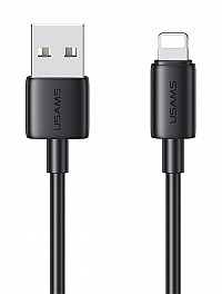 USAMS καλώδιο Lightning σε USB US-SJ709, 12W, 480Mbps, 1m, μαύρο SJ709USB01