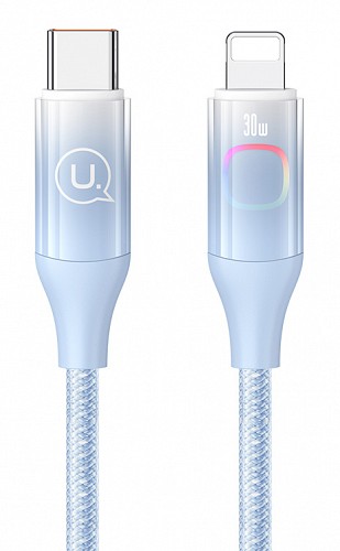 USAMS καλώδιο Lightning σε USB-C US-SJ638, 30W PD, 1.2m, μπλε SJ638USB03