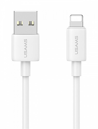 USAMS καλώδιο Lightning σε USB US-SJ709, 12W, 480Mbps, 1m, λευκό SJ709USB02