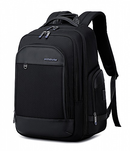 ARCTIC HUNTER τσάντα πλάτης B00683 με θήκη laptop 15.6, USB, 20.5L, μαύρη B00683-BK