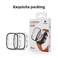 Θήκη PC με Tempered Glass Ahastyle WG65 Premium Apple Watch Ultra 49mm Μαύρο-Διάφανο (2 τεμ.)