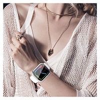 Θήκη PC με Tempered Glass Ahastyle WG65 Premium Apple Watch 7/8/9 45mm Μαύρο-Διάφανο (2 τεμ.)