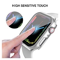 Θήκη PC με Tempered Glass Ahastyle WG65 Premium Apple Watch 7/8/9 45mm Μαύρο-Διάφανο (2 τεμ.)