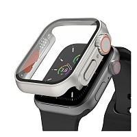 Θήκη PC με Tempered Glass Ahastyle WG115 Apple Watch 7/8/9 45mm Upgrade σε Ultra Ασημί