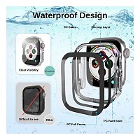 Θήκη PC με Tempered Glass Ahastyle WG56-2 Premium Apple Watch 7/8/9 45mm Διάφανο (2 τεμ.)