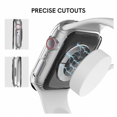 Θήκη PC με Tempered Glass Ahastyle WG65 Premium Apple Watch 7/8/9 45mm Μαύρο-Διάφανο (2 τεμ.)