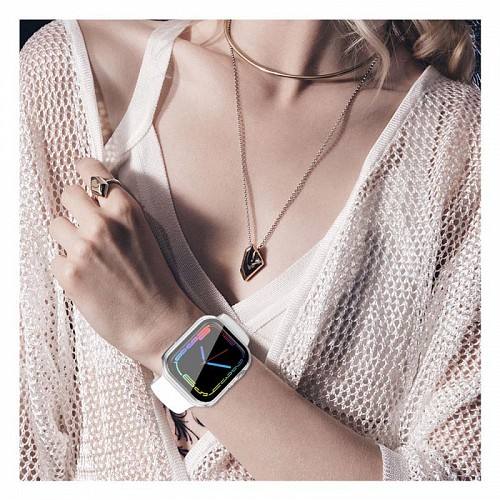 Θήκη PC με Tempered Glass Ahastyle WG65 Premium Apple Watch Ultra 49mm Μαύρο-Διάφανο (2 τεμ.)