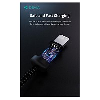 Καλώδιο Σύνδεσης USB 2.0 Devia EC650 Braided USB A σε Lightning 1m Gracious Μαύρο