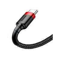 Καλώδιο Σύνδεσης USB 2.0 Baseus Cafule USB A σε USB C 3A 1m Μαύρο-Κόκκινο