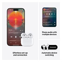 Ακουστικό Bluetooth Apple MXP93 AirPods 4 με ANC Λευκό