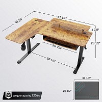 Γραφείο - Eureka Ergonomic® ERK-L60L-RB-V1-US 155x110x76-135εκ.