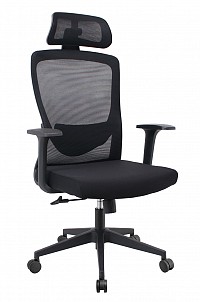 POWERTECH καρέκλα γραφείου PT-1390 με μπράτσα και ανάκλιση, ρυθμιζόμενο ύψος, μαύρη PT-1390