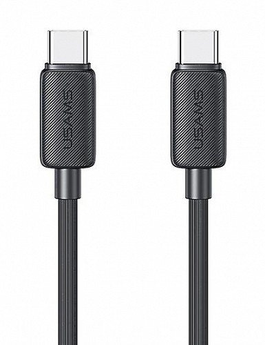 USAMS καλώδιο USB-C σε USB-C US-SJ691, 60W, 480Mbps, 1m, μαύρο SJ691USB01