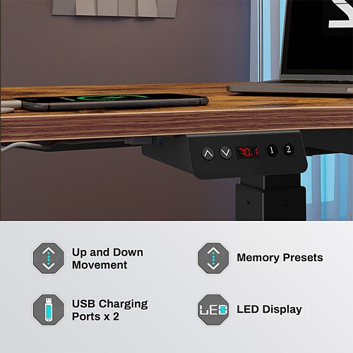 Γραφείο - Eureka Ergonomic® ERK-L60L-RB-V1-US 155x110x76-135εκ.