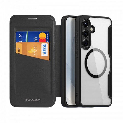 Θήκη Flip Dux Ducis Skin X Pro Wallet με MagSafe Samsung S931B Galaxy S25 5G Μαύρο