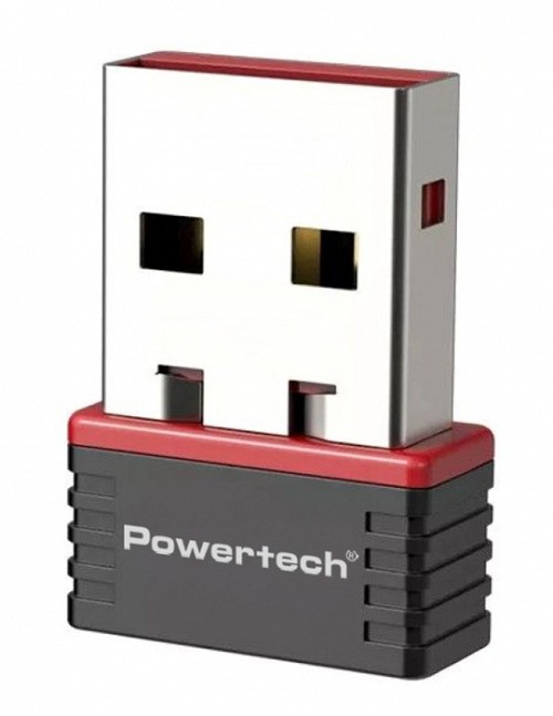 POWERTECH ασύρματος USB αντάπτορας δικτύου PT-1384, 150Mbps WiFi PT-1384
