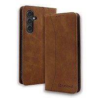 Bodycell Book Case Pu Leather Samsung S25 5G Brown