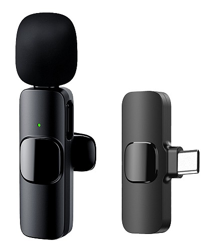 APEXEL ασύρματο μικρόφωνο APL-MIC003, USB-C, 2.4GHz, μαύρο APL-MIC003