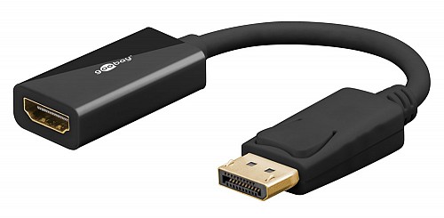 GOOBAY αντάπτορας DisplayPort σε HDMI 75269, 4K/60Hz, 0.1m, μαύρος 75269
