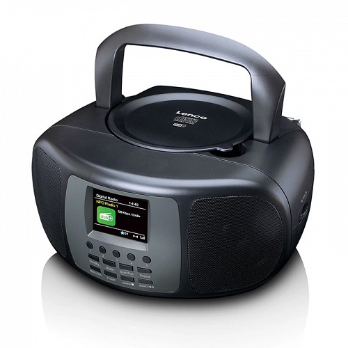 Φορητό ραδιόφωνο DAB+/FM με Bluetooth, CD Player και μεγάλη έγχρωμη οθόνη LCD LENCO SCD-860BK