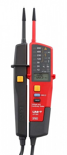 UNI-T μετρητής τάσης AC/DC UT18C, 12V έως 690V, IP65 UT18C