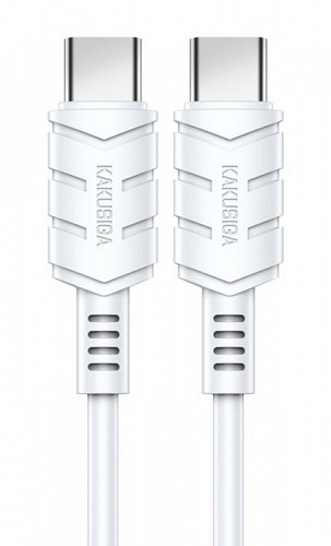 KAKUSIGA καλώδιο USB-C σε USB-C KSC-710, 60W, 480Mbps, 1.2m, λευκό KSC-710-CC-WH