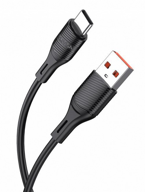 KAKUSIGA καλώδιο USB-C σε USB KSC-953, σιλικόνης, 15W, 480Mbps, 1m, μαύρο KSC-953-C-BK