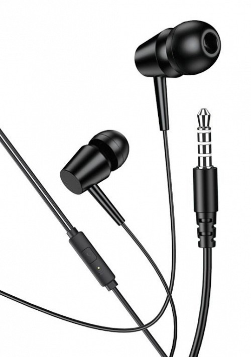 KAKUSIGA earphones με μικρόφωνο KSC-1303, 3.5mm σύνδεση, 10mm, 1.1m, μαύρα KSC-1303-BK
