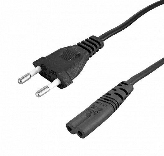 POWERTECH καλώδιο τροφοδοσίας CAB-P040, copper, 2x 0.75mm, 1.5m, μαύρο CAB-P040