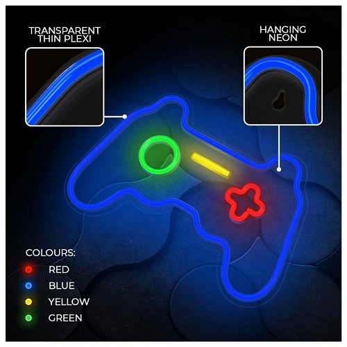 Neon Plexi Forever Light FPNE03X GAMEPAD (USB, On/Off & Dimmer) Πολύχρωμο
