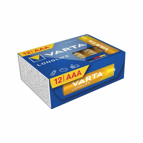 Μπαταρία Alkaline Varta Longlife AAA LR03 Plastic Free (12 τεμ.)