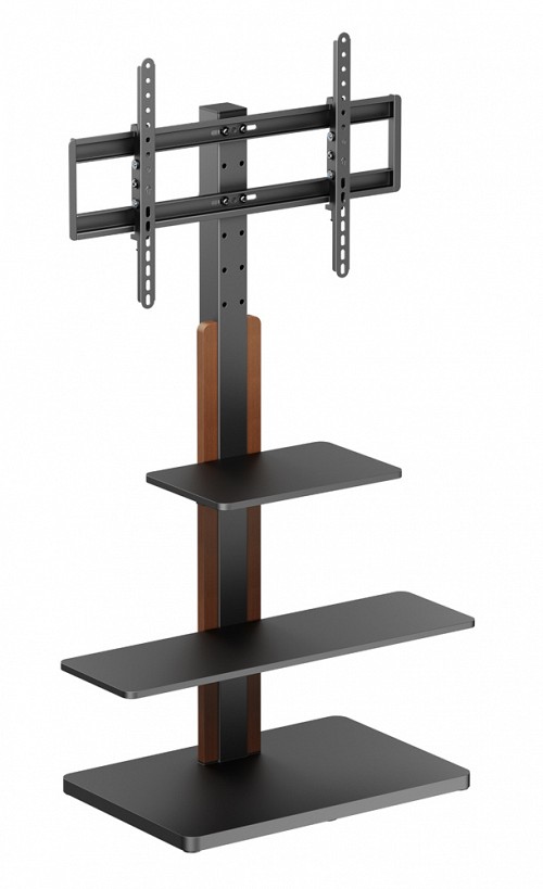 POWERTECH βάση τηλεόρασης δαπέδου PT-1422, 32-75, έως 40kg, με ράφια PT-1422
