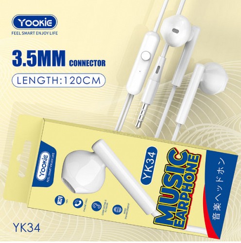 Yookie YK34 Stereo Earphone (3.5mm)