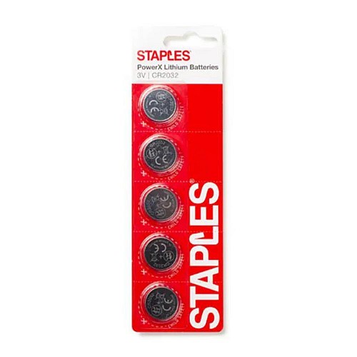 Staples PowerX CR2032 Μπαταρίες Λιθίου 5τμχ (390684) (STP390684)