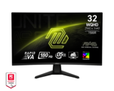 MSI MONITOR GAMING MAG 32CQ6F, CURVED RAPID VA WQHD, 32", 16:9, 400CD/M2, 3500:1, 0.5MS, 180Hz, 2560x1440, 2xHDMI/ 1xDP/ HP OUT, TILT, BLACK, 3YW.