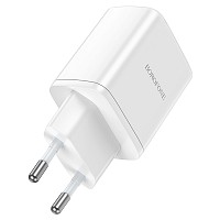 Borofone Wall charger BN9 Reacher - 2xType C - QC 3.0 PD 35W white