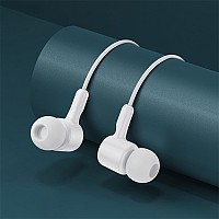 Ενσύρματα in-ear ακουστικά με μικρόφωνο και βύσμα USB-C, σε λευκό χρώμα XO EP81