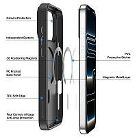 Θήκη TPU & PC Dux Ducis Yind Magnetic MagSafe Apple iPhone 17 Pro (Open Ring Version) Μαύρο
