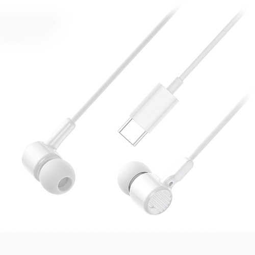 Ενσύρματα in-ear ακουστικά με μικρόφωνο και βύσμα USB-C, σε λευκό χρώμα XO EP81