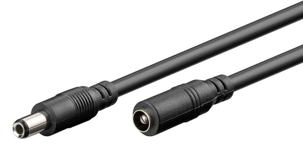 GOOBAY καλώδιο προέκτασης τροφοδοσίας 71401, 5.5x2.5mm, 3m, μαύρο 71401