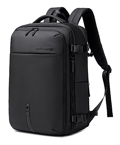 ARCTIC HUNTER τσάντα πλάτης B00866 με θήκη laptop 15.6, αεροστεγής θήκη, 35.5L/49.5L, μαύρη B00866-BK