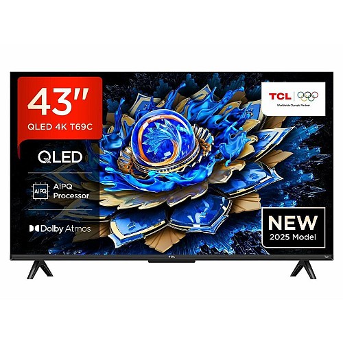 TCL 43T69C Smart TV 43 4K UHD QLED HDR 2025 43 (43T69C) (TCL43T69C)