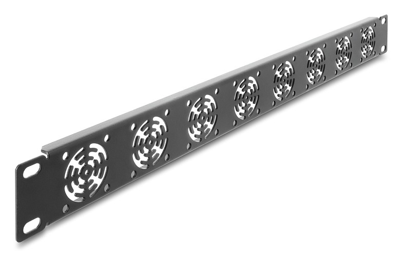 DELOCK κάλυμμα για 8x 40mm ανεμιστήρες 67414 για rack 19/1U, μεταλλικό, μαύρο 67414