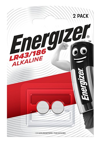 ENERGIZER αλκαλικές μπαταρίες LR43/186, 1.5V, 2τμχ 7638900393194